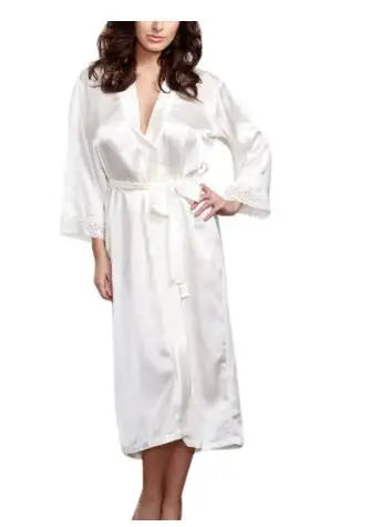 Women's Long Robe With Tie Belt