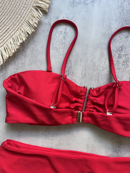 Ruched Bikini Set - Two-Piece Swinmsuit