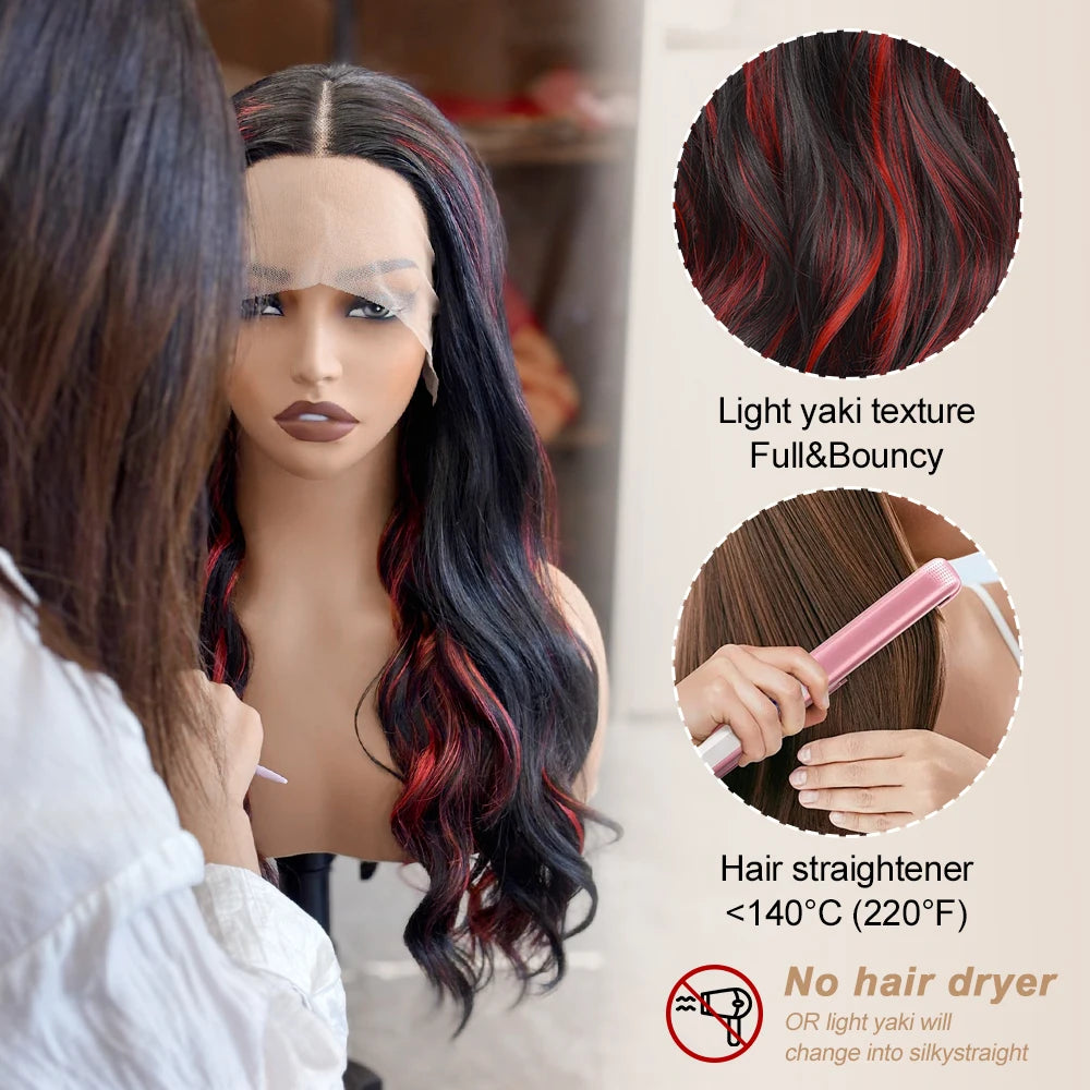 Honey Blonde Balayage Baby Wave Synthetic Lace