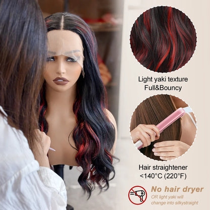 Honey Blonde Balayage Baby Wave Synthetic Lace