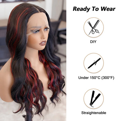 Honey Blonde Balayage Baby Wave Synthetic Lace