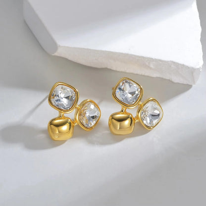 Elegant Round Pendant Jewelry Set - Necklace & Matching Stud Earrings