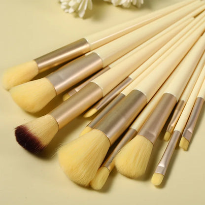 13 Piece Makeup Brush Set with Storage Pouch