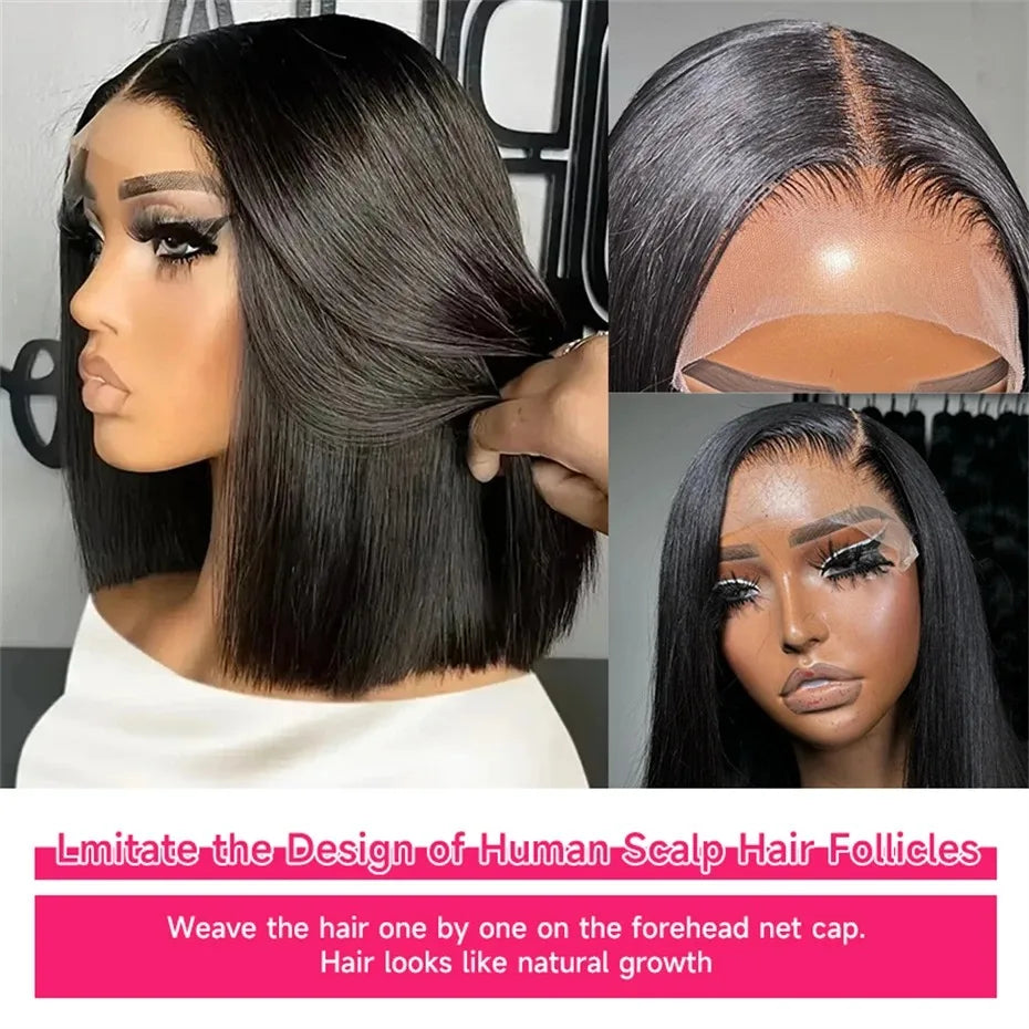Sleek Straight Bob Lace Front Wig