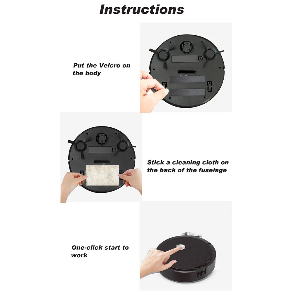 3-in-1 Mini Robot Vacuum Cleaner