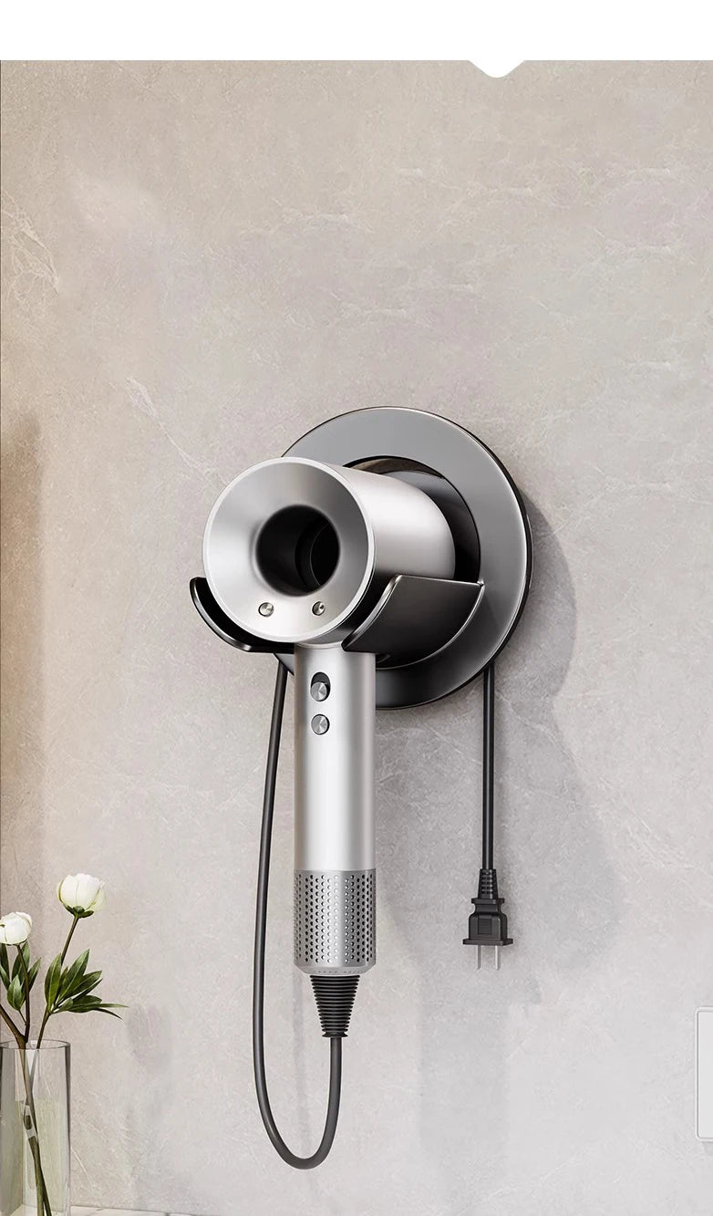 Self-Adhesive Wall-Mounted Hair Dryer Holder