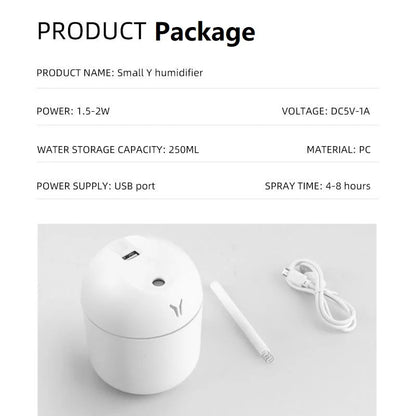 250ml Mini USB Humidifier with LED Ligth