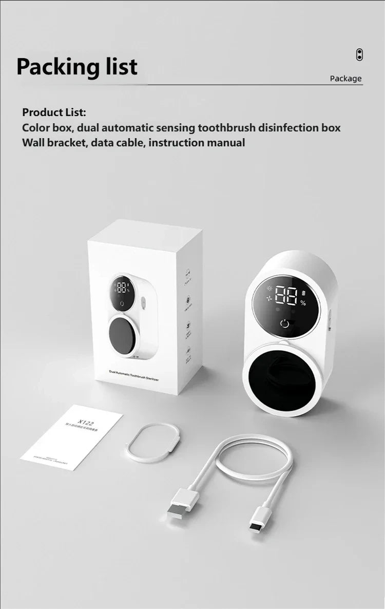 Rechargeable Wall-Mounted Toothbrush Hilder
