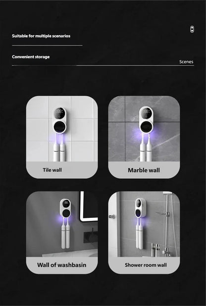 Rechargeable Wall-Mounted Toothbrush Hilder