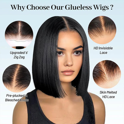 Sleek Straight Bob Lace Front Wig