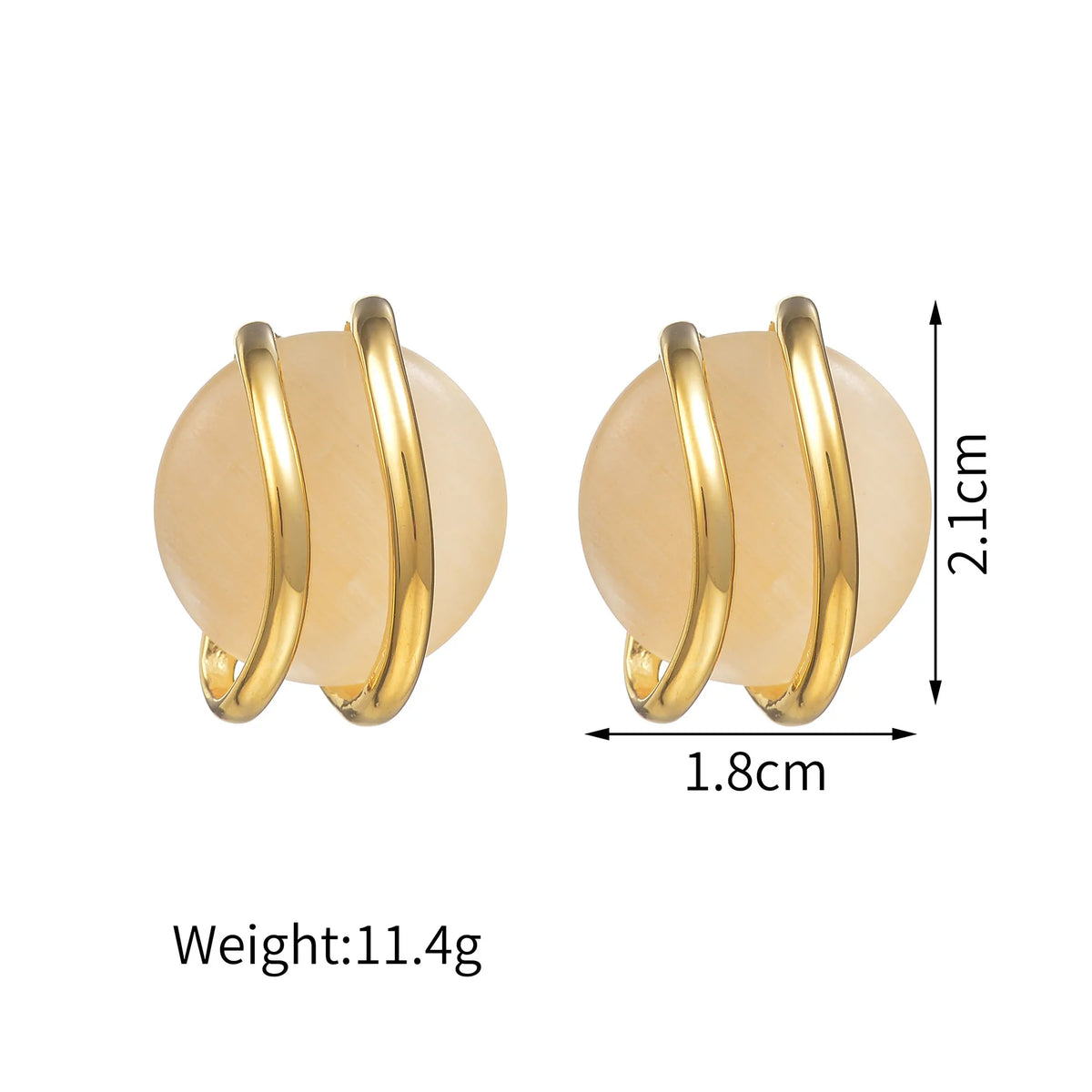 Elegant Round Pendant Jewelry Set - Necklace & Matching Stud Earrings