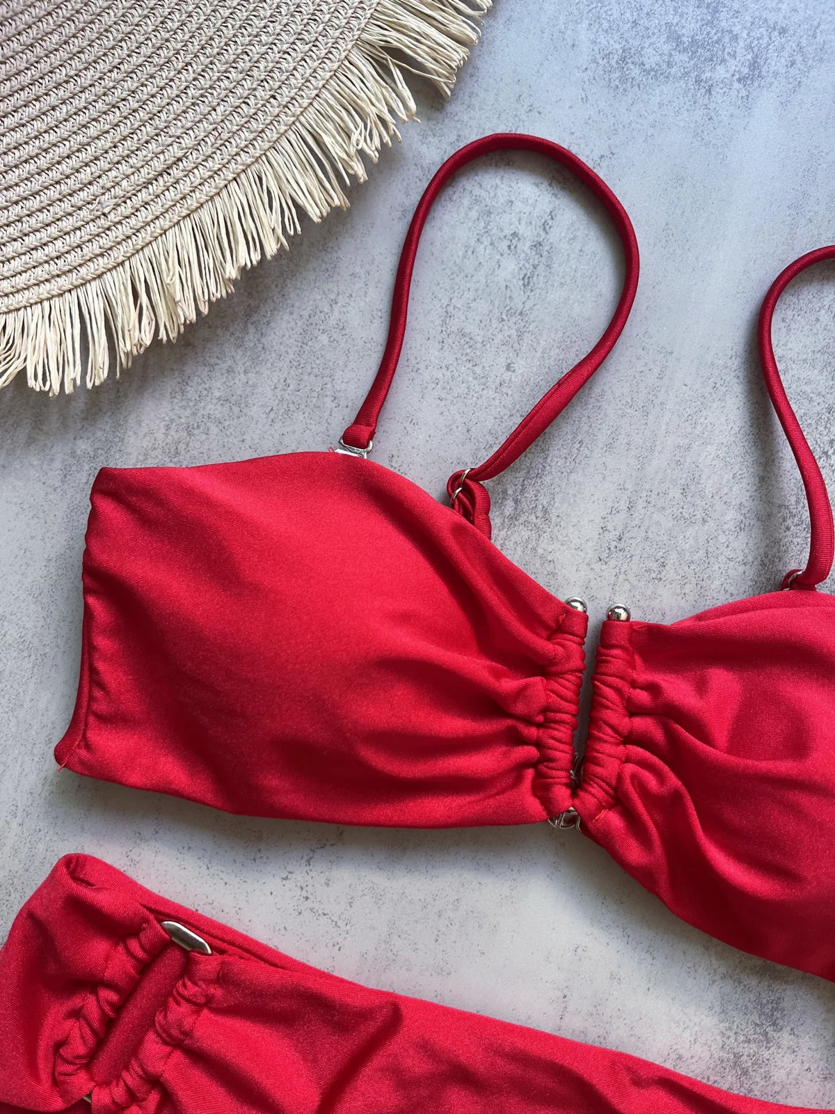 Ruched Bikini Set - Two-Piece Swinmsuit