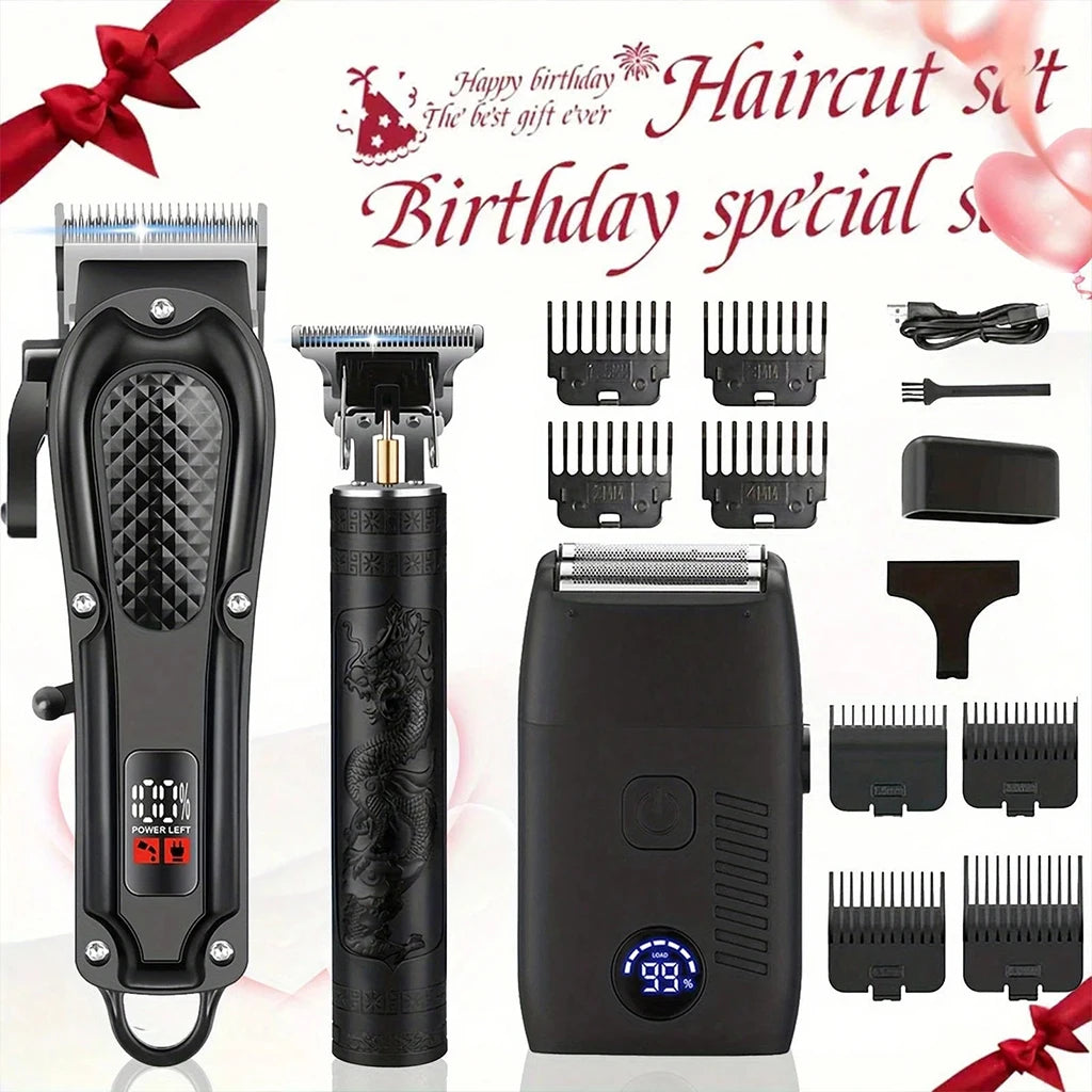 Men's Cordless Hair Clipper, Trimmer & Foil Shaver Set