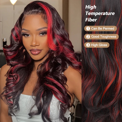 Honey Blonde Balayage Baby Wave Synthetic Lace