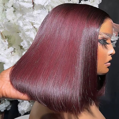 Burgundy 99J Synthetic Bob Wig
