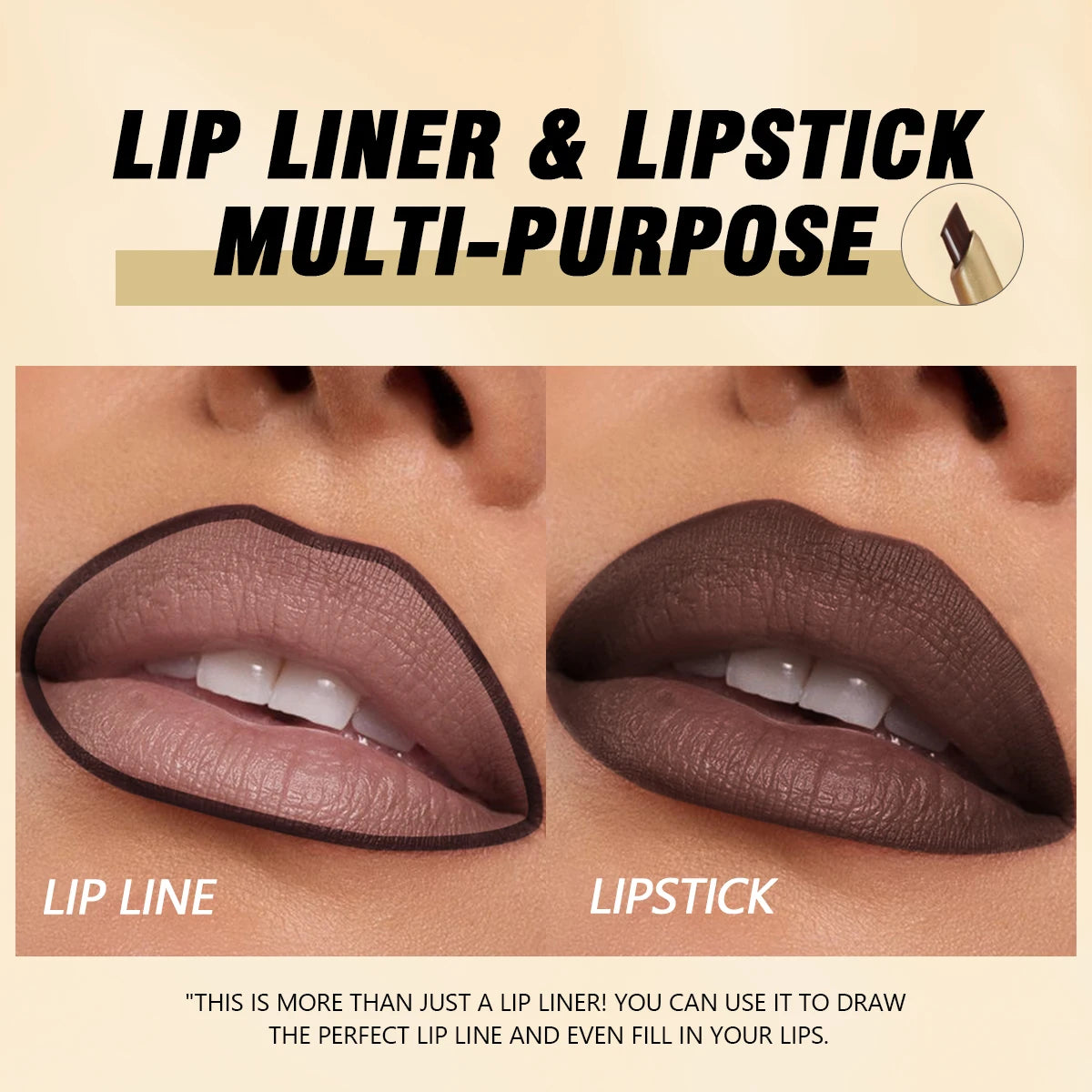 Matte Lip Liner Pencil Nude & Brown Shades