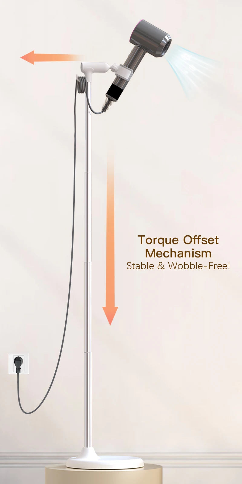 Adjustable Hands-Free Hair Dryer Stand
