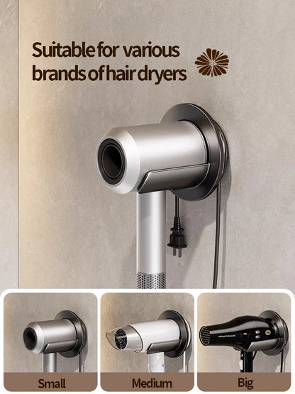 Self-Adhesive Wall-Mounted Hair Dryer Holder