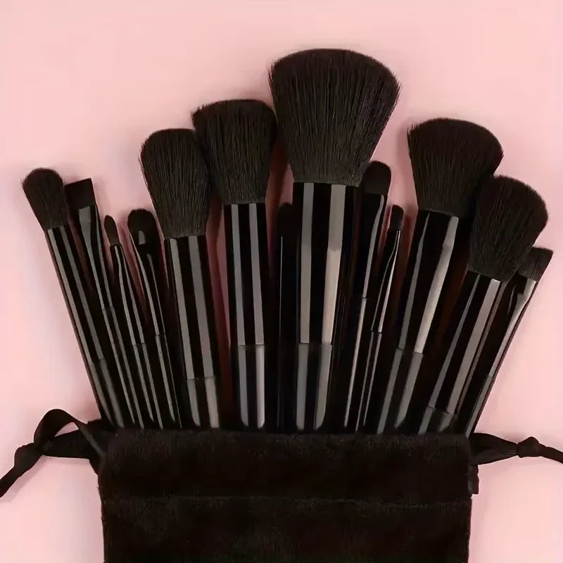 13 Piece Makeup Brush Set with Storage Pouch