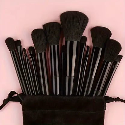 13 Piece Makeup Brush Set with Storage Pouch
