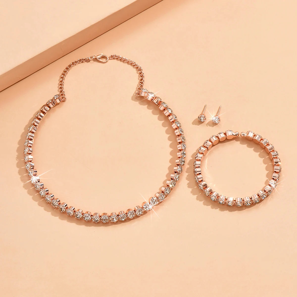 Elegant Sparkling Jewelry sets - Necklace, Bracelet & Earrings