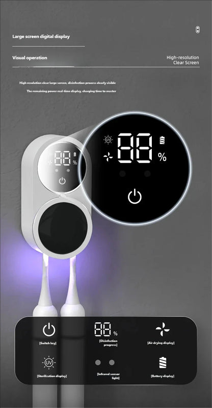 Rechargeable Wall-Mounted Toothbrush Hilder