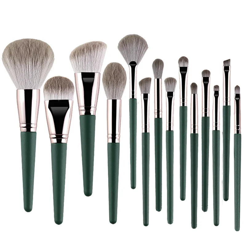 14 Piece Makeup Brush Set with Storage Pouch