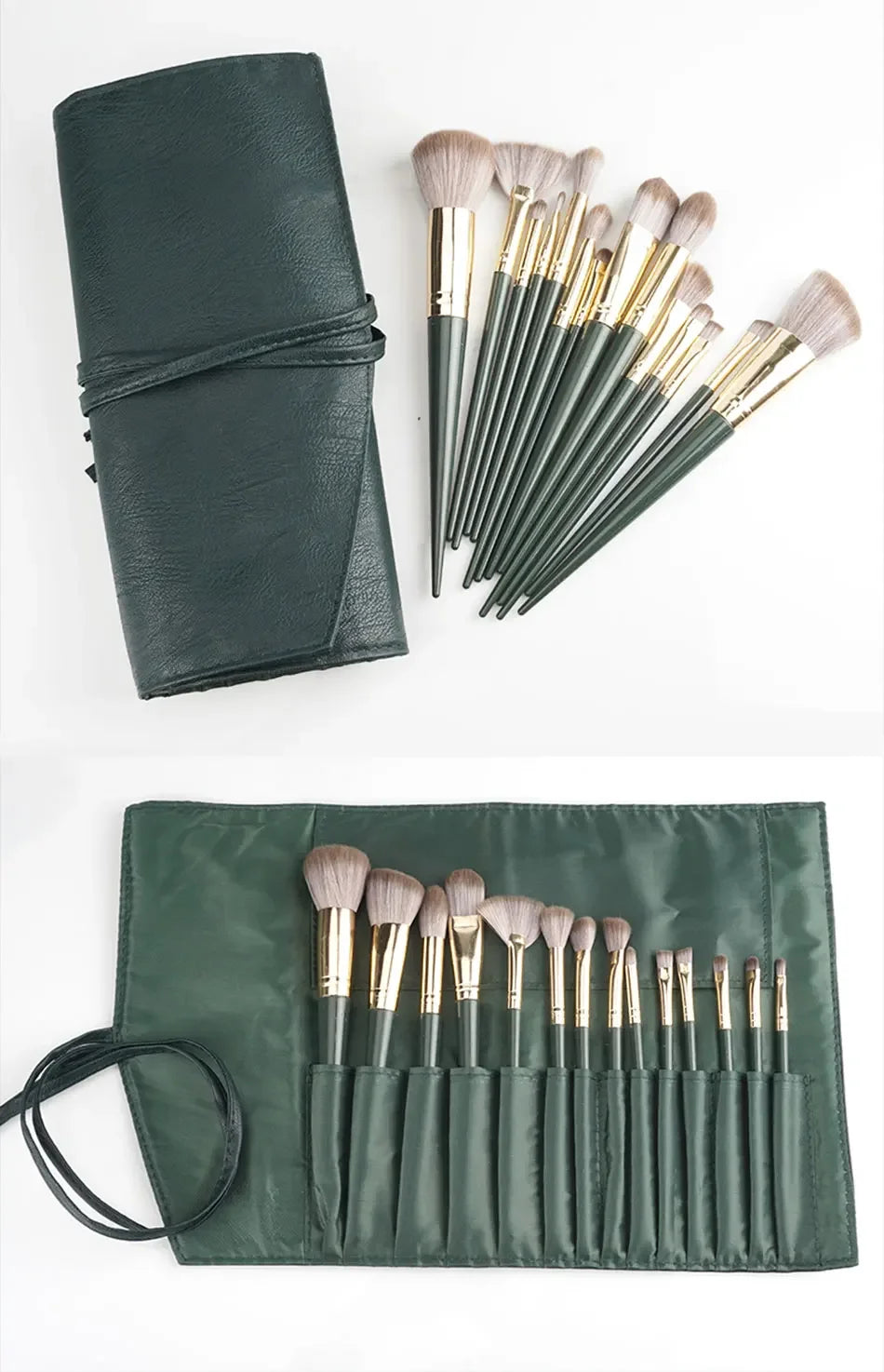 14 Piece Makeup Brush Set with Storage Pouch