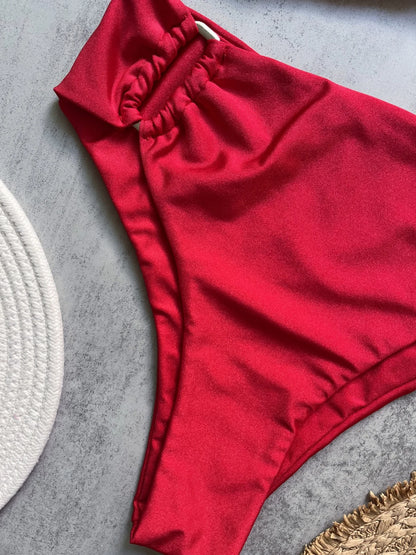 Ruched Bikini Set - Two-Piece Swinmsuit
