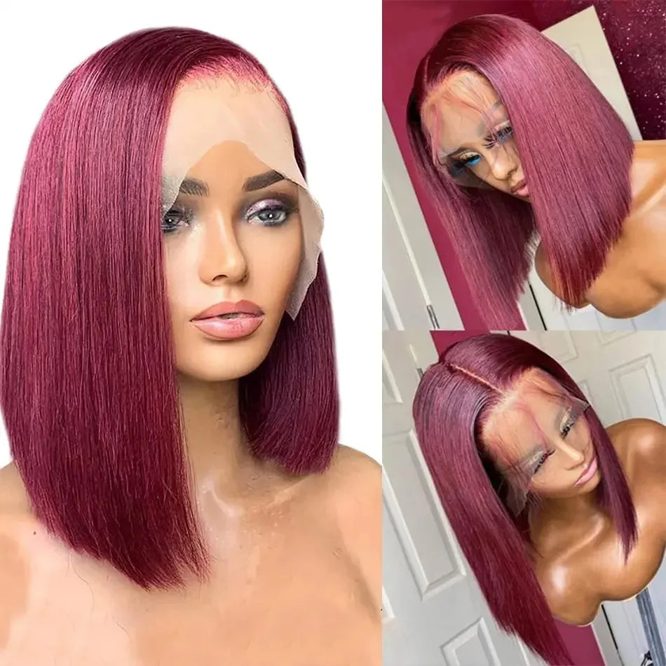 Burgundy 99J Synthetic Bob Wig
