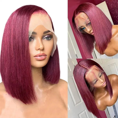 Burgundy 99J Synthetic Bob Wig