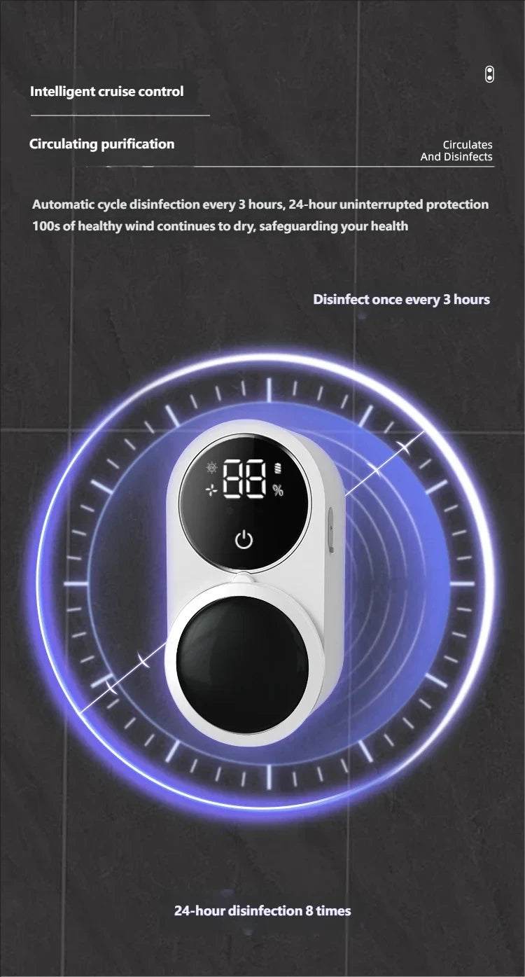 Rechargeable Wall-Mounted Toothbrush Hilder