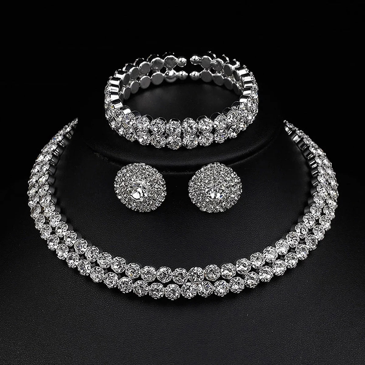 Elegant Sparkling Jewelry sets - Necklace, Bracelet & Earrings