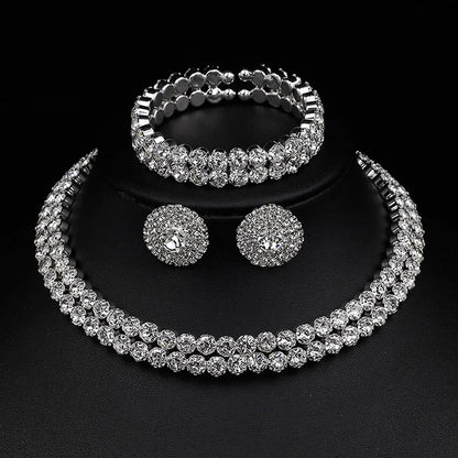 Elegant Sparkling Jewelry sets - Necklace, Bracelet & Earrings