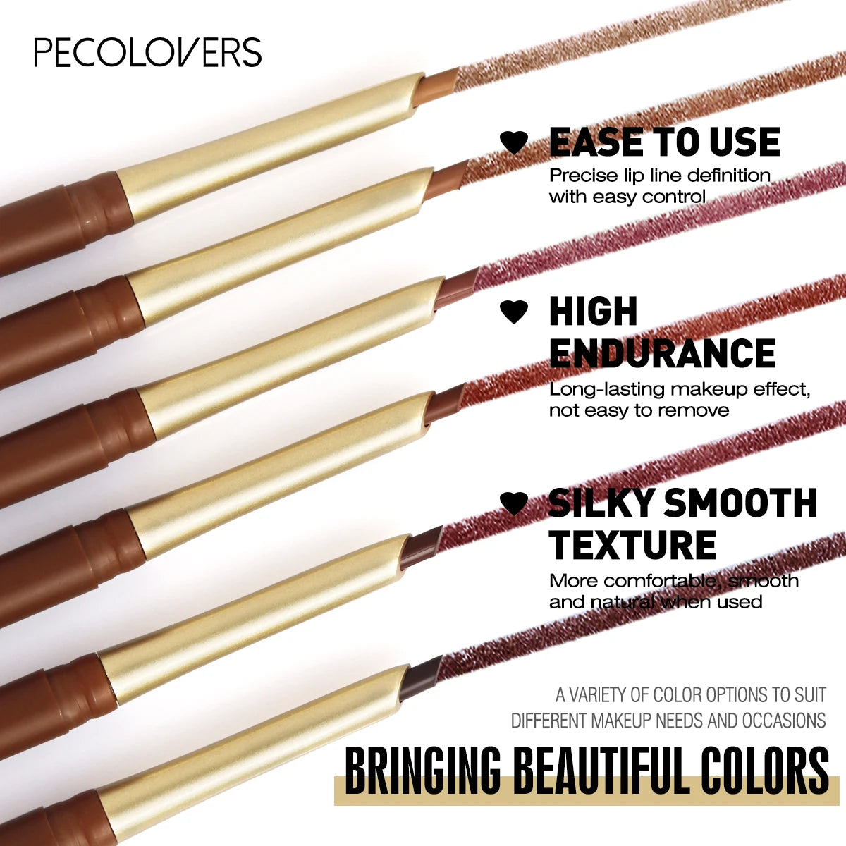 Matte Lip Liner Pencil Nude & Brown Shades