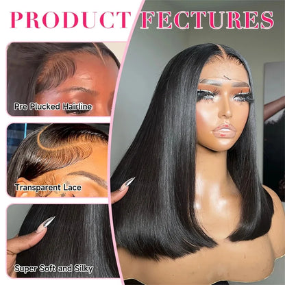 Sleek Straight Bob Lace Front Wig