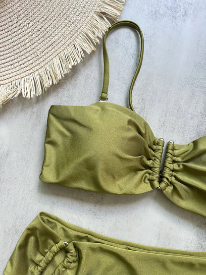 Ruched Bikini Set - Two-Piece Swinmsuit