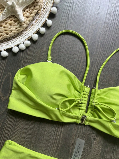 Ruched Bikini Set - Two-Piece Swinmsuit