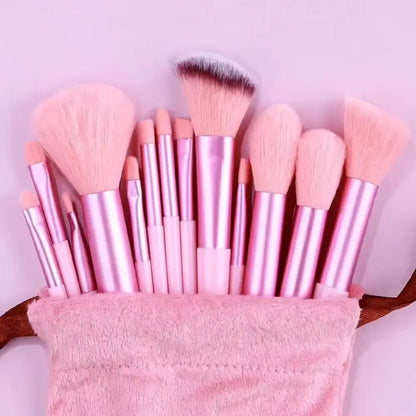 13 Piece Makeup Brush Set with Storage Pouch