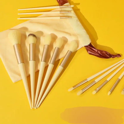 13 Piece Makeup Brush Set with Storage Pouch