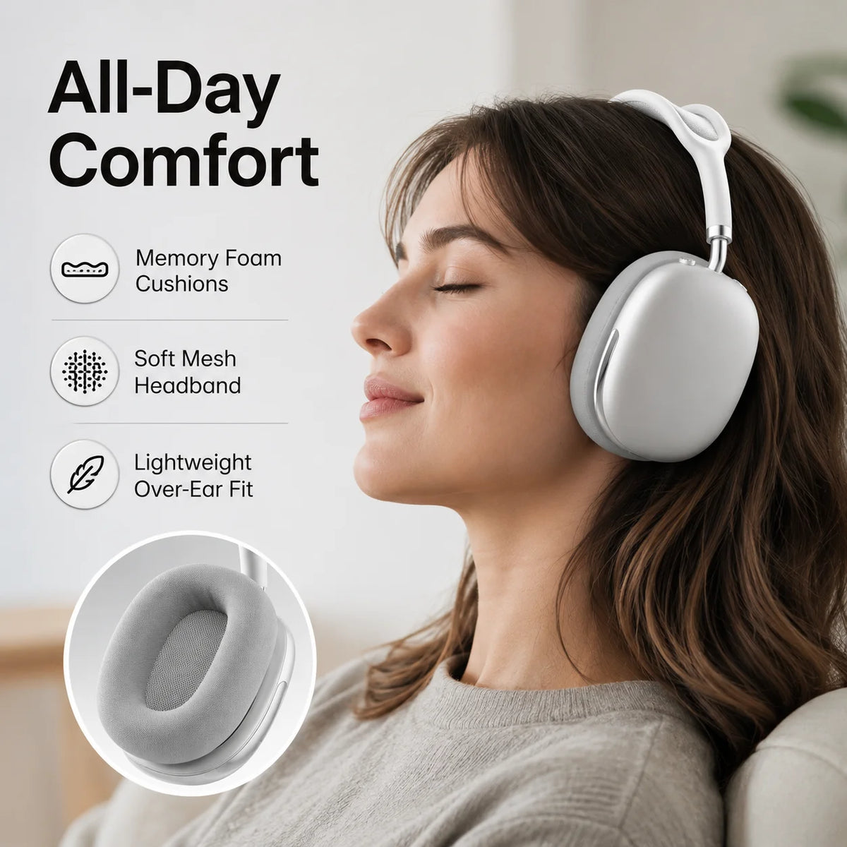 Wireless Bluetooth Headphones with ANC