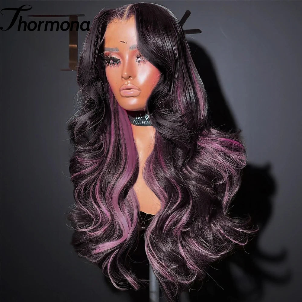 Honey Blonde Balayage Baby Wave Synthetic Lace