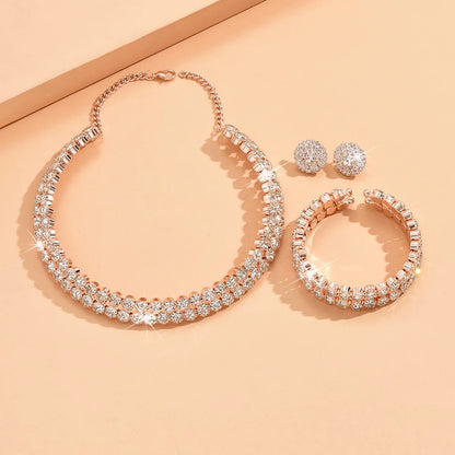 Elegant Sparkling Jewelry sets - Necklace, Bracelet & Earrings