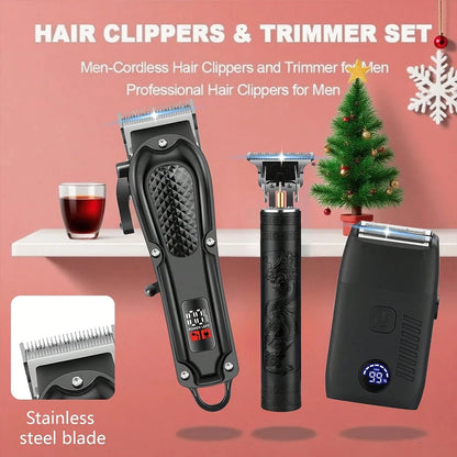 Men's Cordless Hair Clipper, Trimmer & Foil Shaver Set