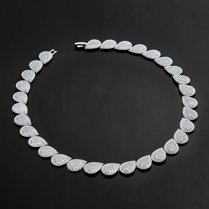 Elegant 4-Piece Bridal Jewelry Set - Necklace, Earring, Bracelet & Ring