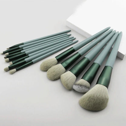 13 Piece Makeup Brush Set with Storage Pouch
