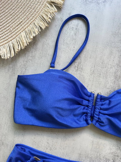 Ruched Bikini Set - Two-Piece Swinmsuit