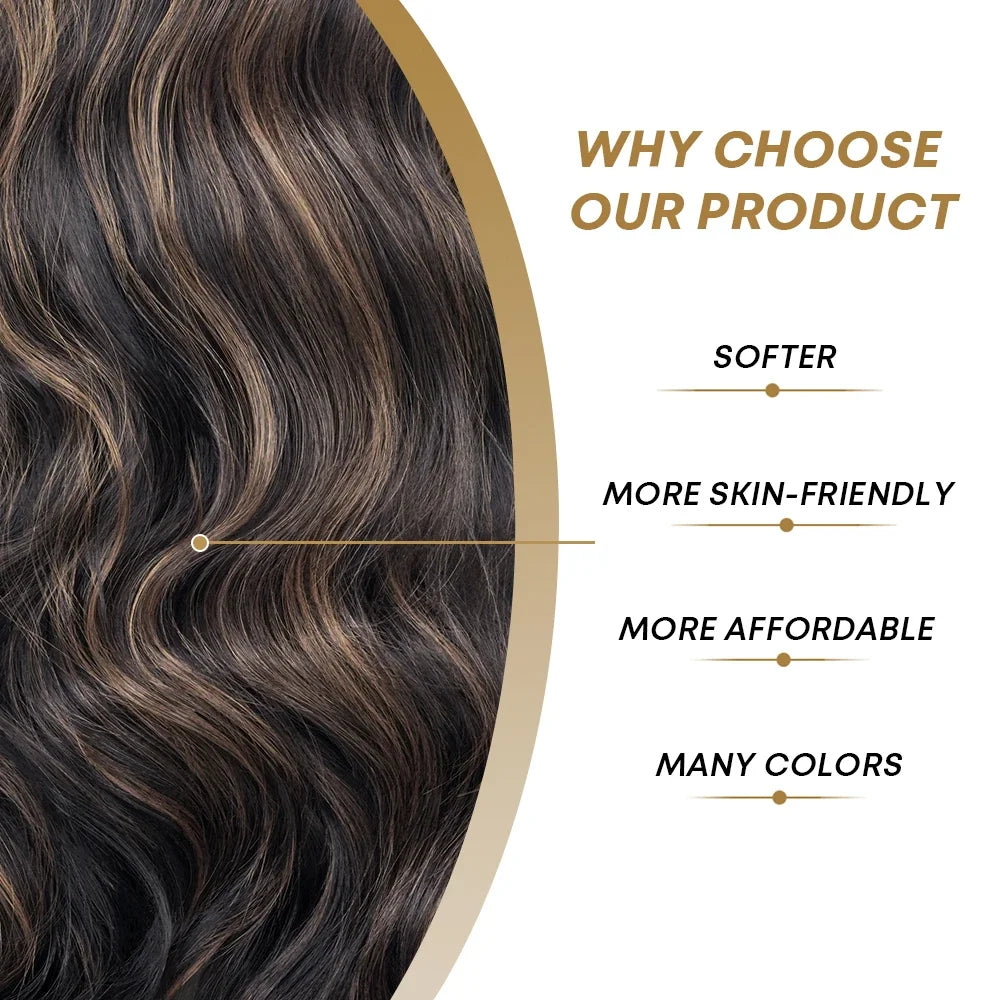 Honey Blonde Balayage Baby Wave Synthetic Lace
