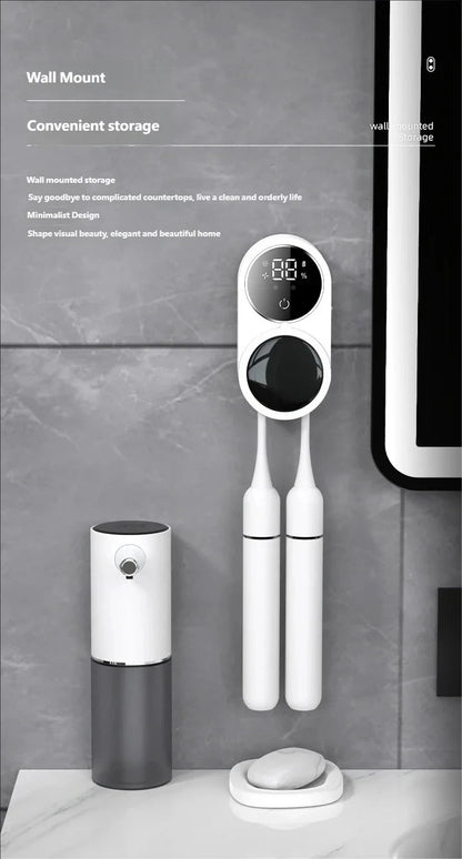 Rechargeable Wall-Mounted Toothbrush Hilder