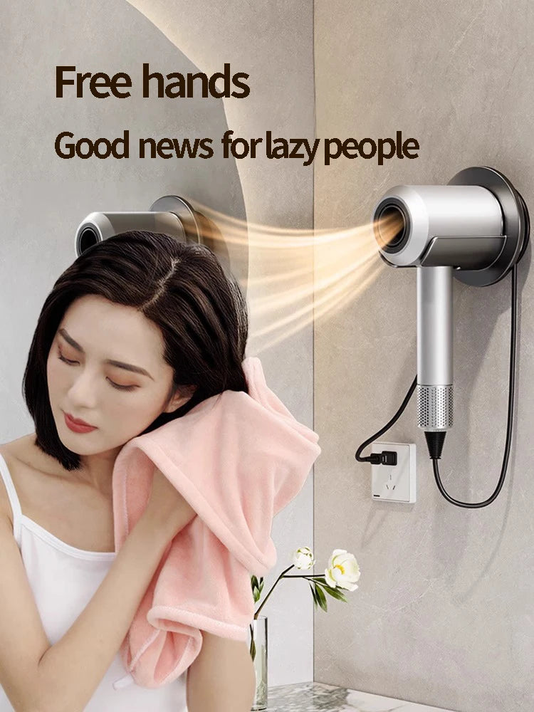 Self-Adhesive Wall-Mounted Hair Dryer Holder